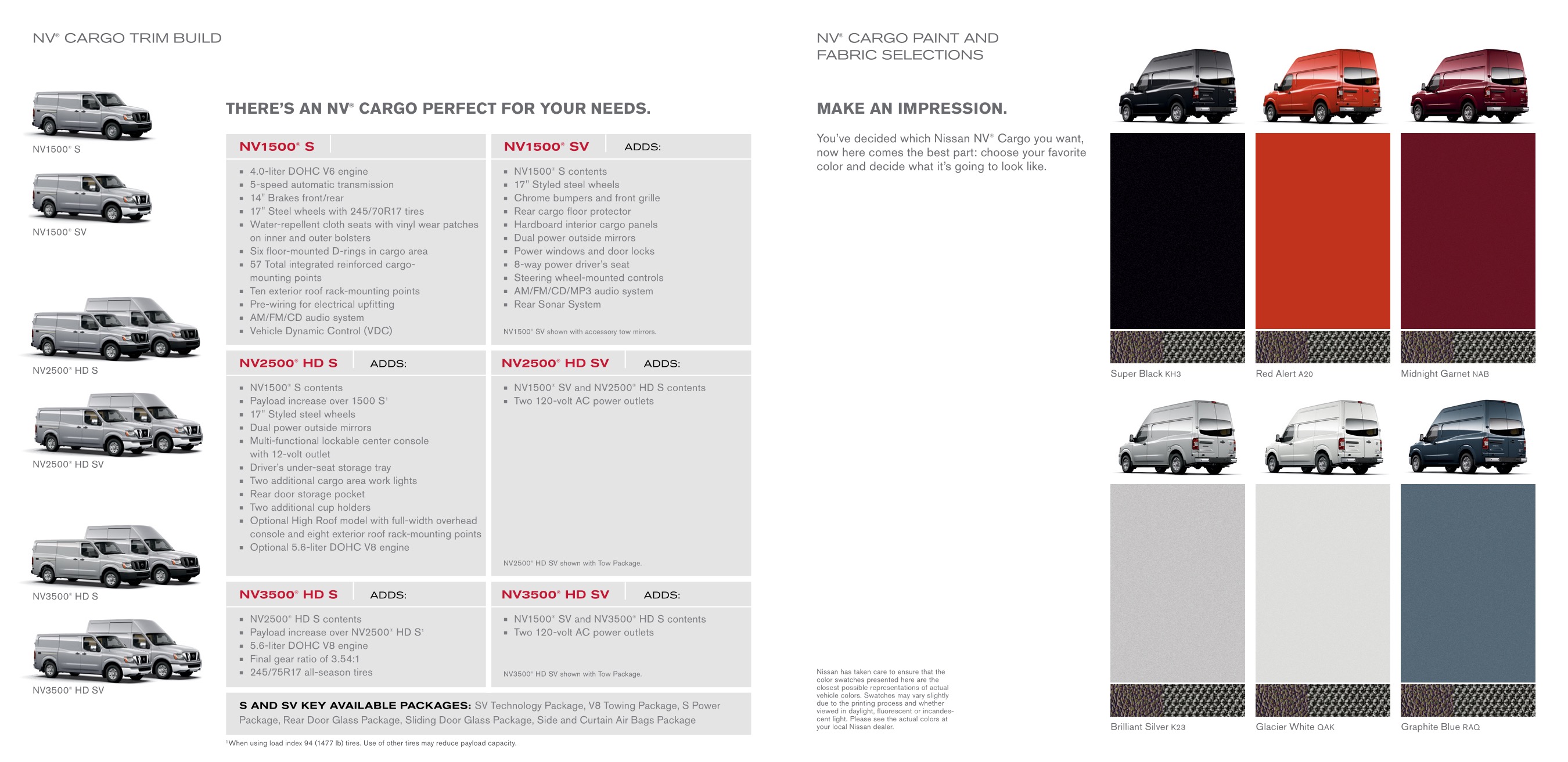2013 Nissan NV Cargo Brochure Page 15